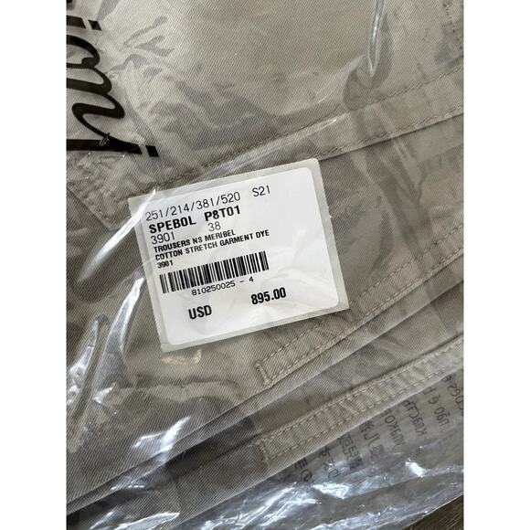 Brioni Men's Khaki Cotton Stretch Garment Dye Straight Trousers SN Meribel 38x34 - Picture 3 of 11